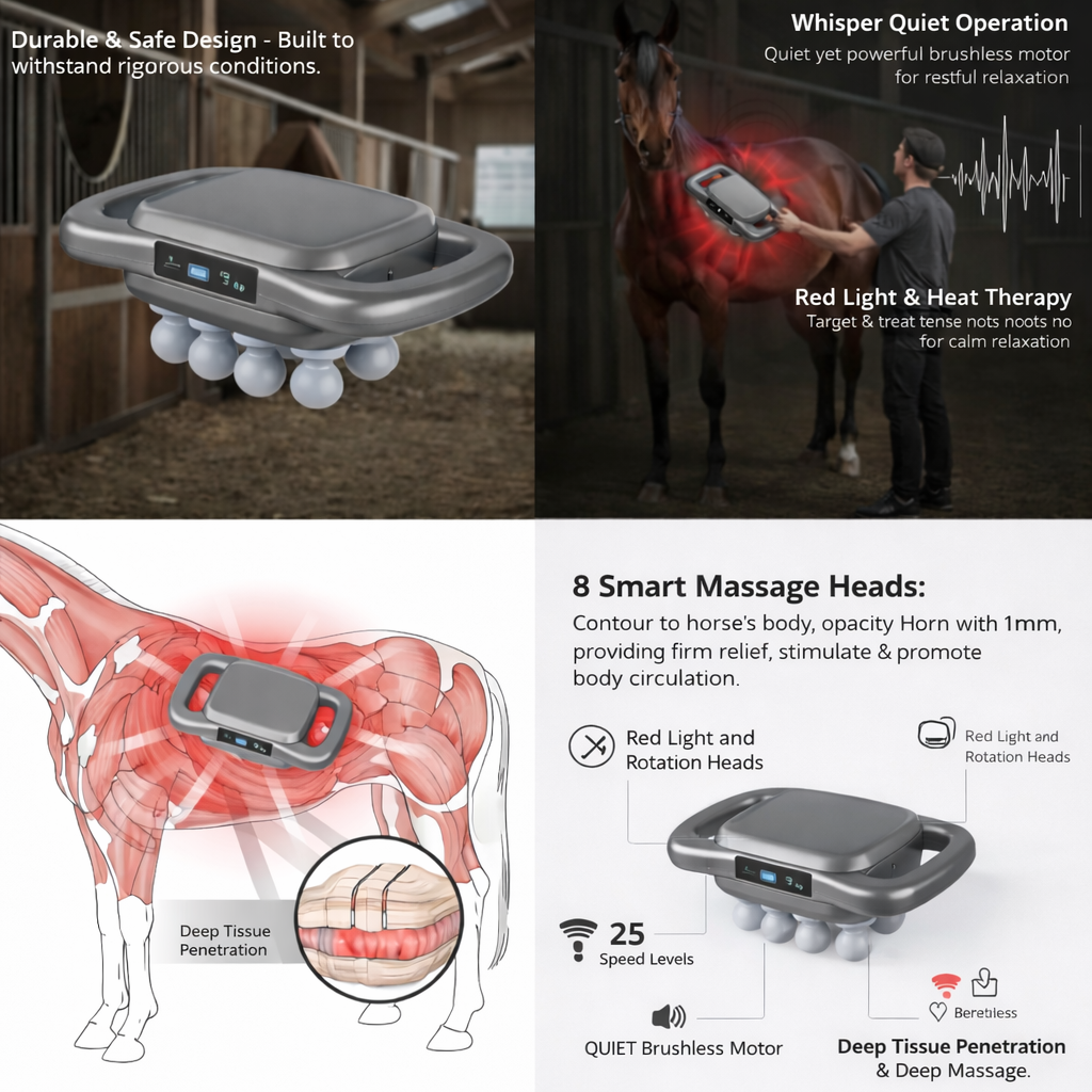 8 Heads Horse Massage Gun